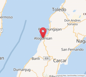 Map of Aloguinsan, Central Visayas