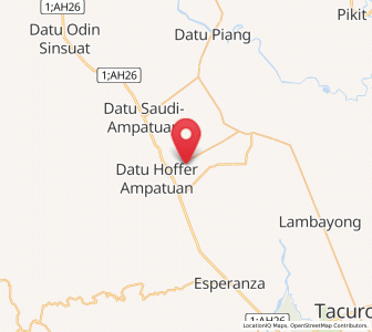 Map of Ampatuan, Autonomous Region in Muslim Mindanao