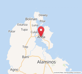 Map of Anda, Ilocos