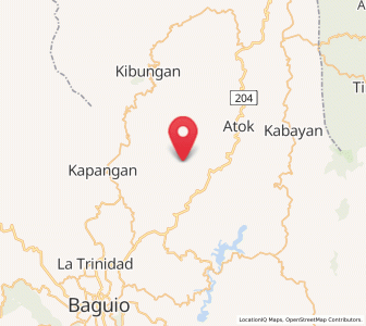 Map of Atok, Cordillera