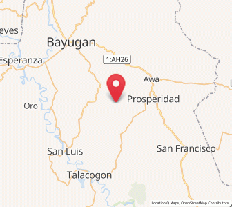 Map of Aurora, Caraga