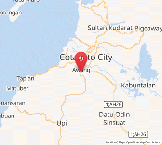 Map of Awang, Autonomous Region in Muslim Mindanao