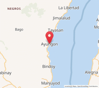Map of Ayungon, Central Visayas