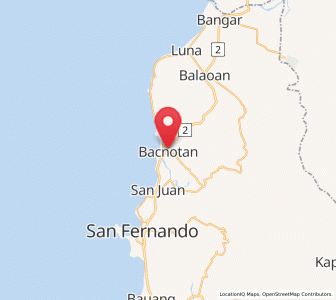Map of Bacnotan, Ilocos