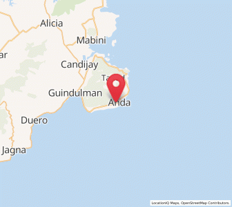 Map of Bacong, Central Visayas