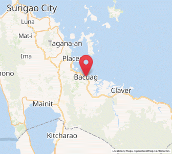 Map of Bacuag, Caraga