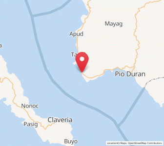 Map of Badian, Bicol