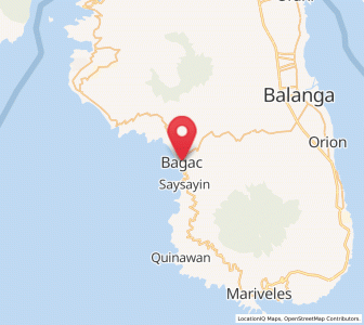 Map of Bagac, Central Luzon