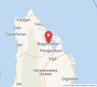 Map of Bagamanoc, Bicol