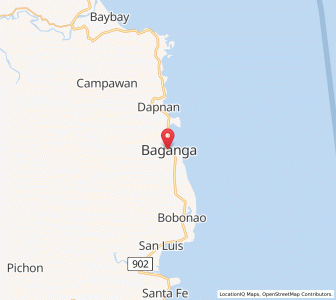 Map of Baganga, Davao