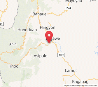 Map of Baguinge, Cordillera