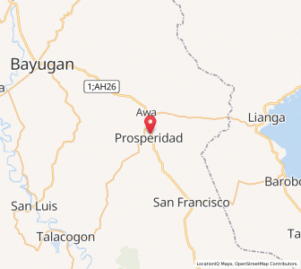 Map of Bah-Bah, Caraga