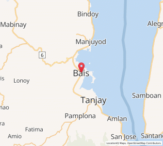 Map of Bais, Central Visayas