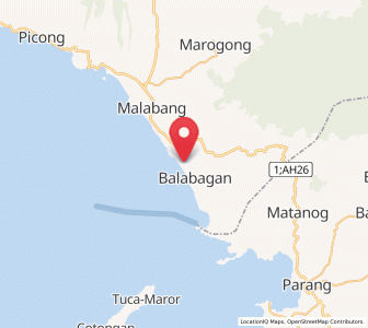 Map of Balabagan, Autonomous Region in Muslim Mindanao