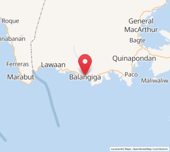 Map of Balangiga, Eastern Visayas