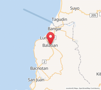 Map of Balaoan, Ilocos