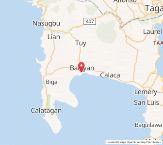 Map of Balayan, Calabarzon