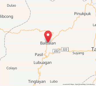 Map of Balbalan, Cordillera