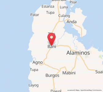 Map of Bani, Ilocos