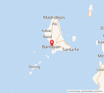 Map of Bantayan, Central Visayas