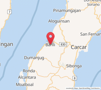 Map of Barili, Central Visayas
