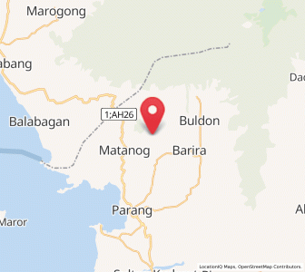 Map of Barira, Autonomous Region in Muslim Mindanao