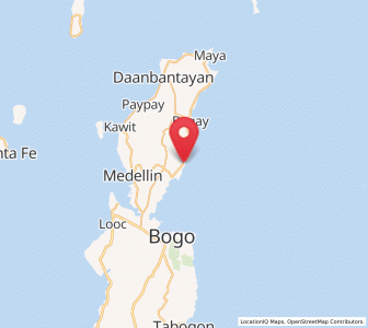 Map of Bateria, Central Visayas