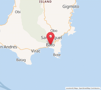 Map of Bato, Bicol