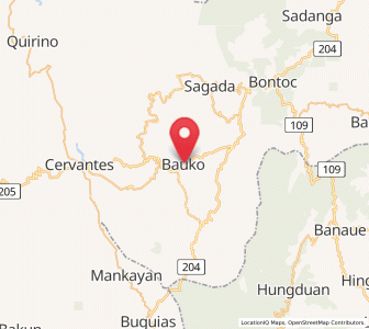 Map of Bauko, Cordillera