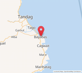 Map of Bayabas, Caraga