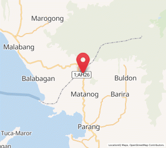 Map of Bayanga, Autonomous Region in Muslim Mindanao