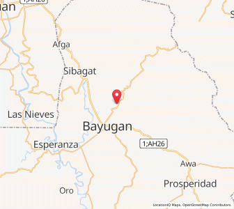Map of Bayugan, Caraga