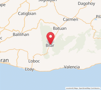 Map of Bilar, Central Visayas