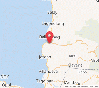 Map of Binitinan, Northern Mindanao