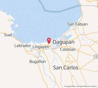 Map of Binmaley, Ilocos