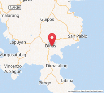 Map of Binuatan, Zamboanga Peninsula