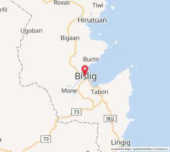 Map of Bislig, Caraga