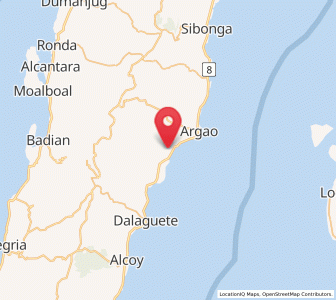 Map of Bogo, Central Visayas