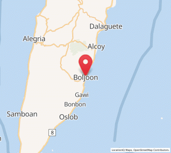 Map of Boljoon, Central Visayas