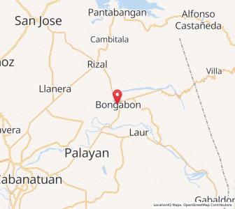 Map of Bongabon, Central Luzon