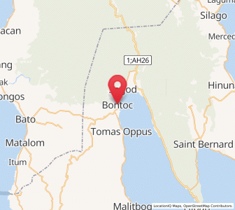 Map of Bontoc, Eastern Visayas