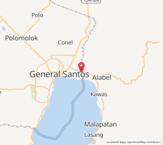 Map of Buayan, Soccsksargen