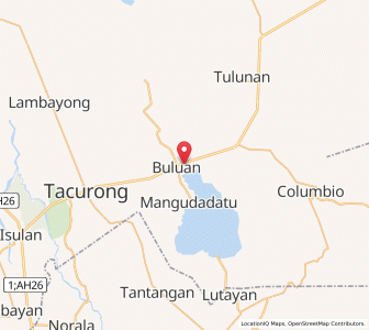 Map of Buluan, Autonomous Region in Muslim Mindanao