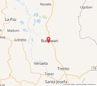 Map of Bunawan, Caraga