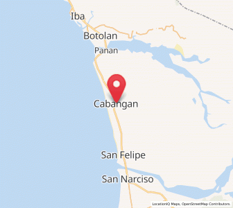 Map of Cabangan, Central Luzon