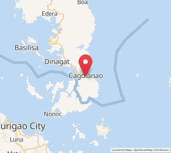 Map of Cagdianao, Caraga