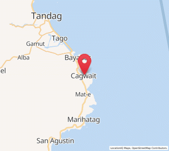 Map of Cagwait, Caraga