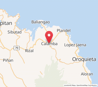 Map of Calamba, Northern Mindanao