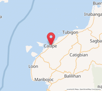 Map of Calape, Central Visayas