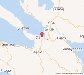 Map of Calauag, Calabarzon